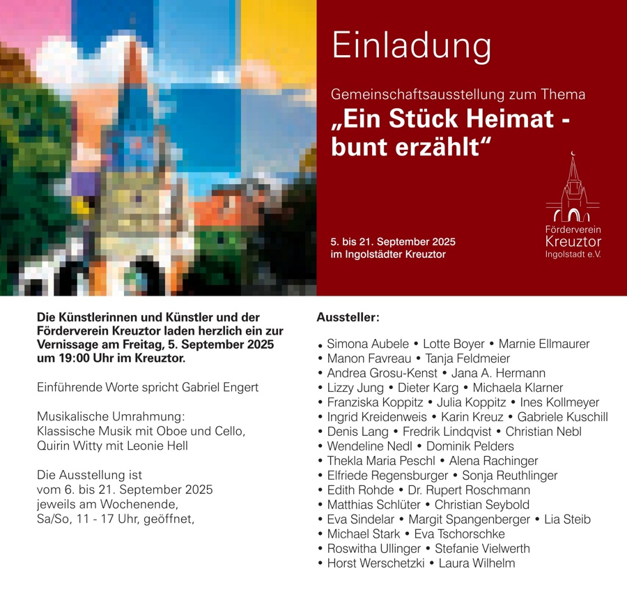 Einladung Gemeinschaftsausstellung „Ein Stück Heimat – bunt erzählt“